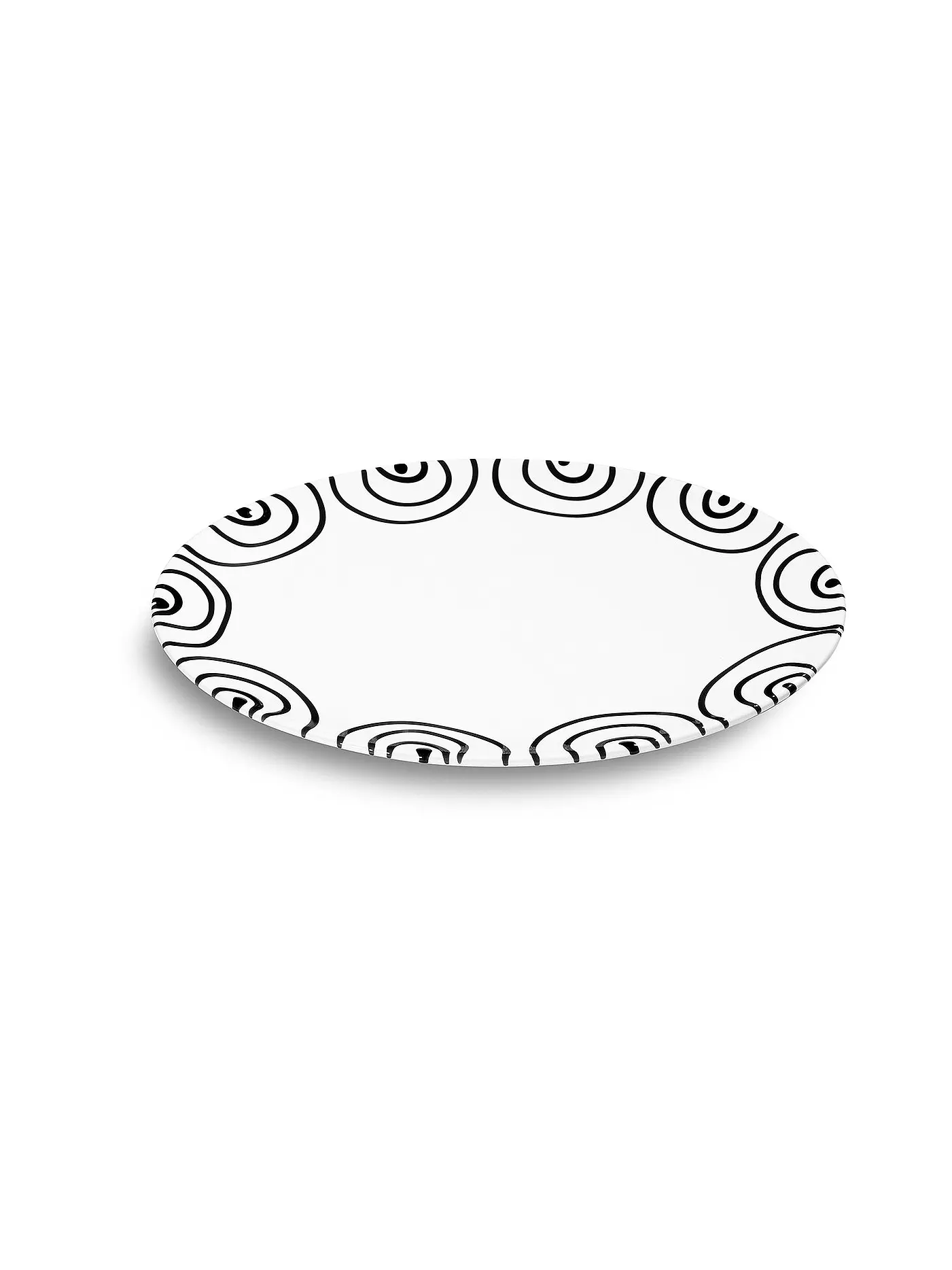 GMUNDNER KERAMIK | Platte 28x21cm Schwarz geflammt | 